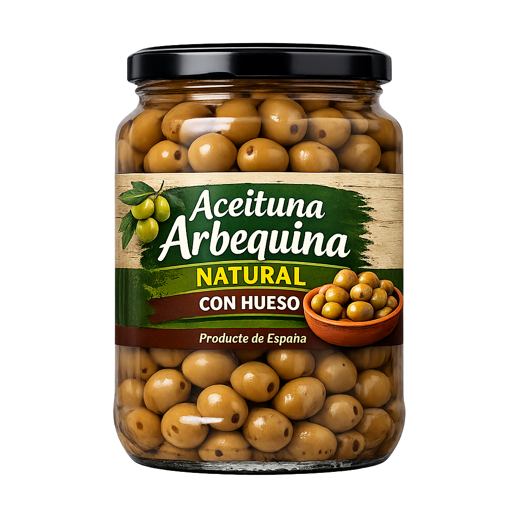 Aceituna Arbequina Natural con Hueso