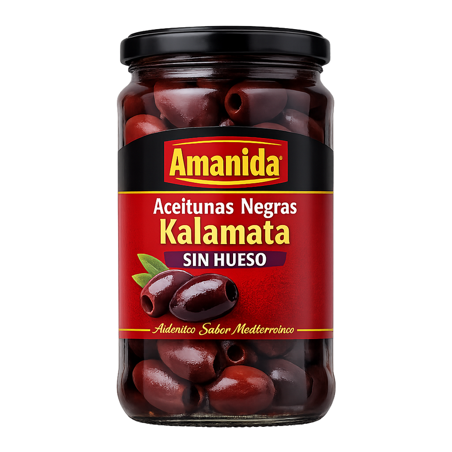 Aceitunas Negras Kalamata Amanida Sin Hueso