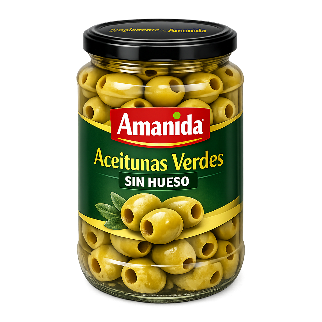 Aceitunas Verdes Sin Hueso Amanida
