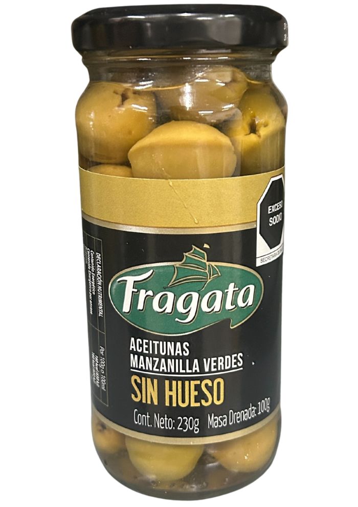 Aceitunas manzanilla verdes sin hueso Fragata