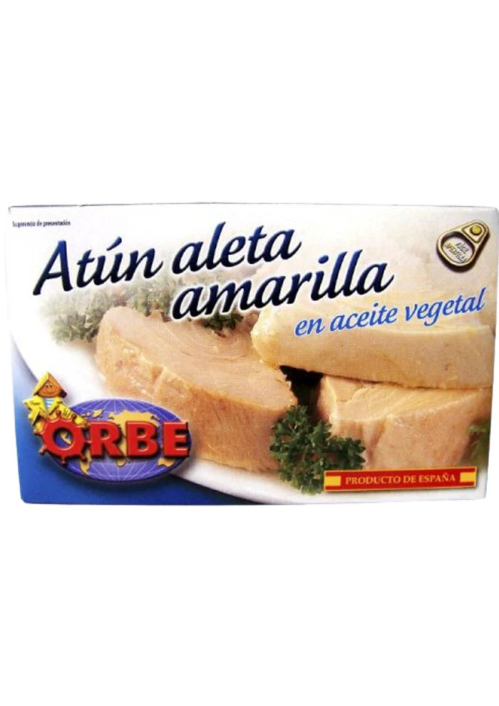 Atún aleta amarilla en aceite de oliva Orbe