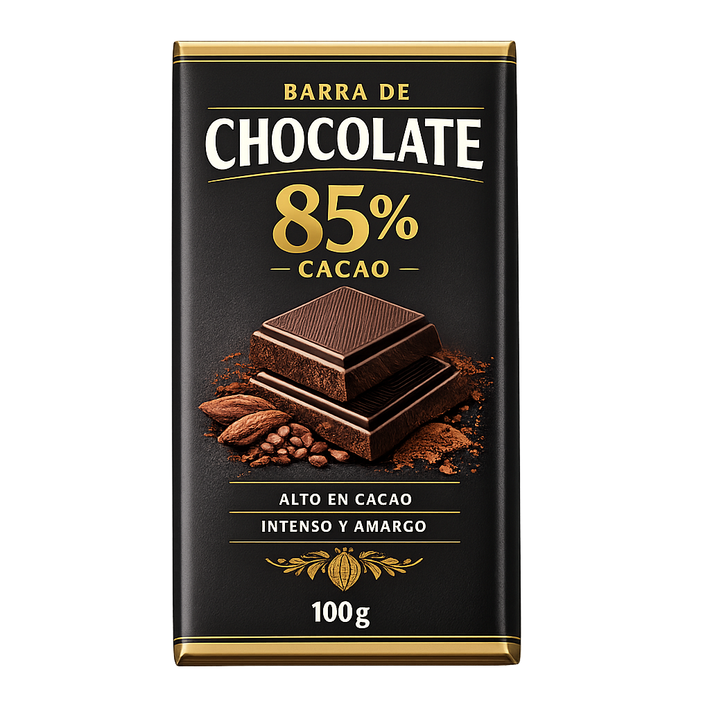 Barra De Chocolate 85% Cacao