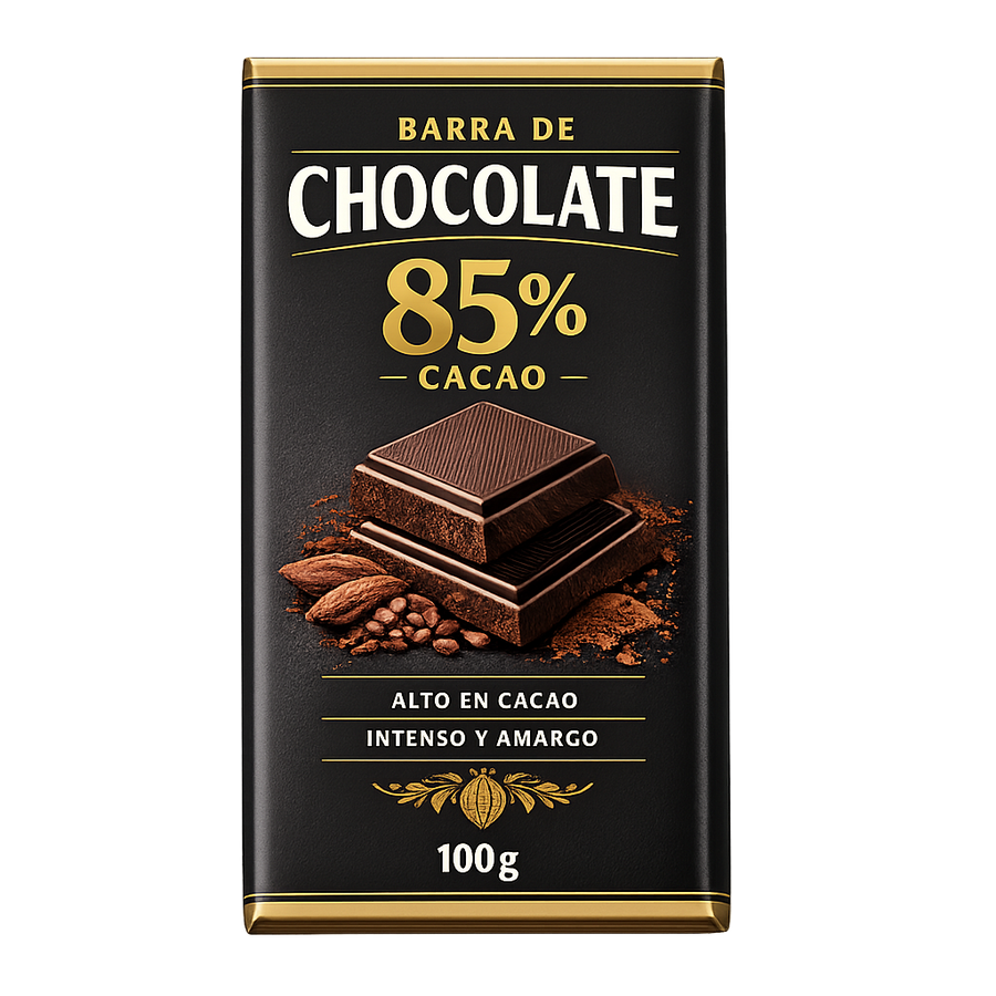 Barra De Chocolate 85% Cacao