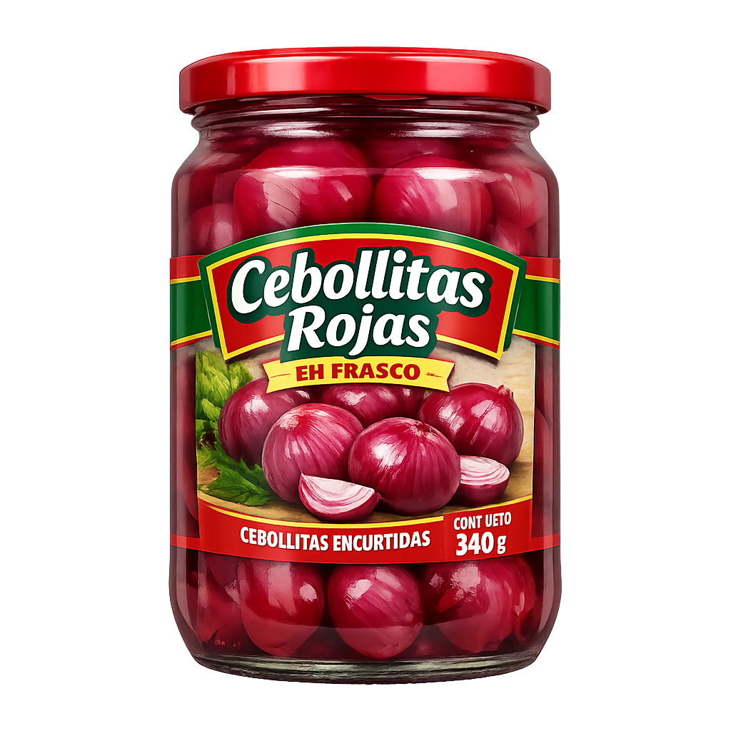 Cebollitas Rojas en Frasco