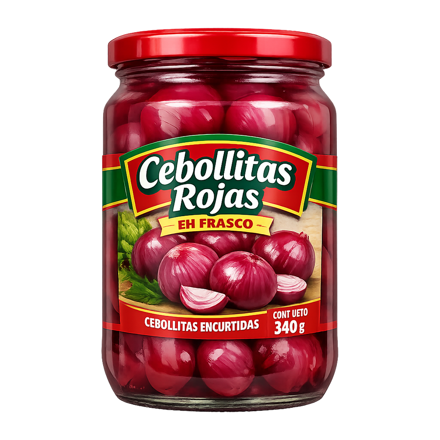 Cebollitas Rojas en Frasco
