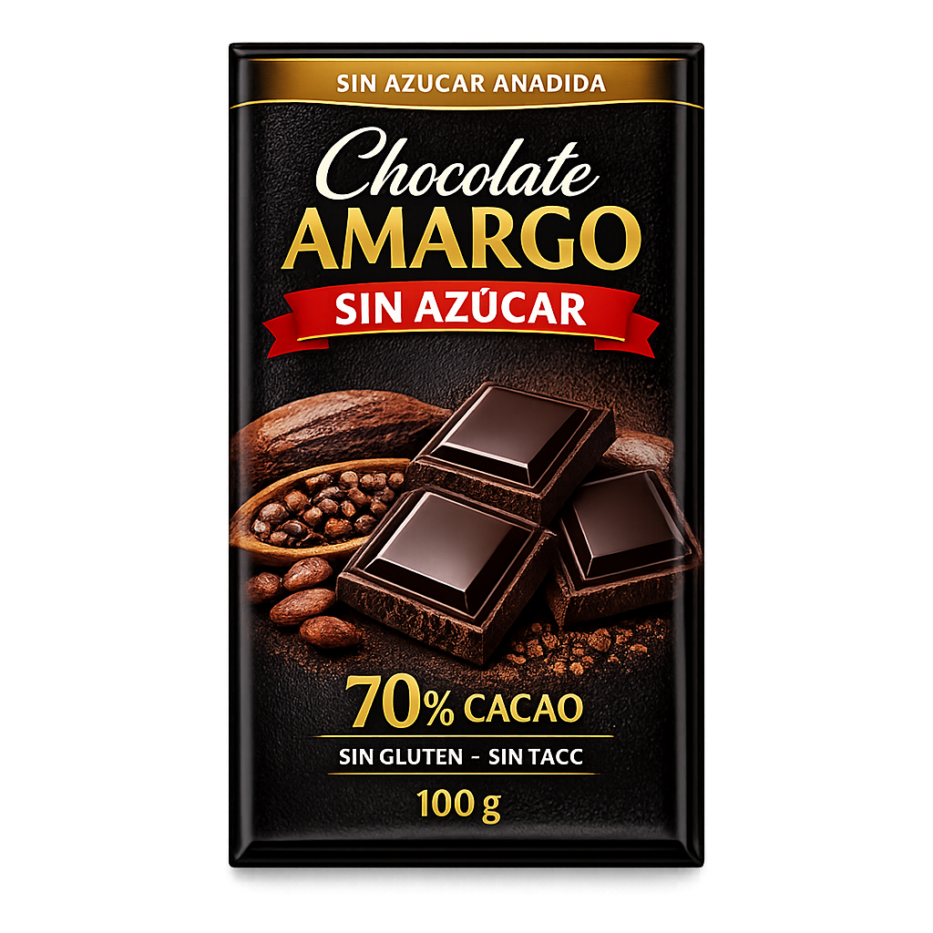 Chocolate Amargo Sin Azúcar