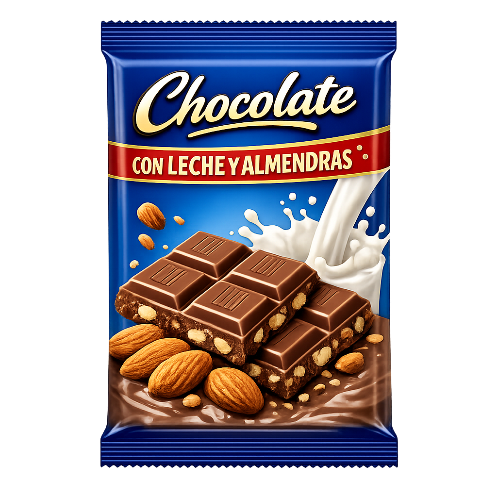Chocolate Con Leche Y Almendras