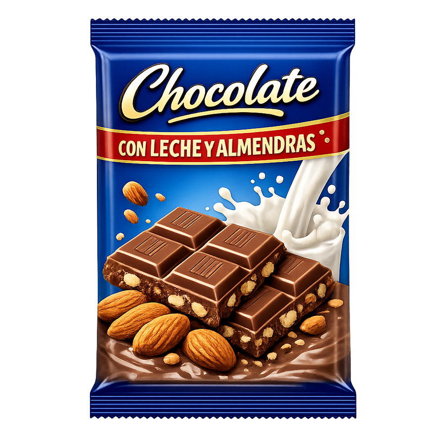 Chocolate Con Leche Y Almendras