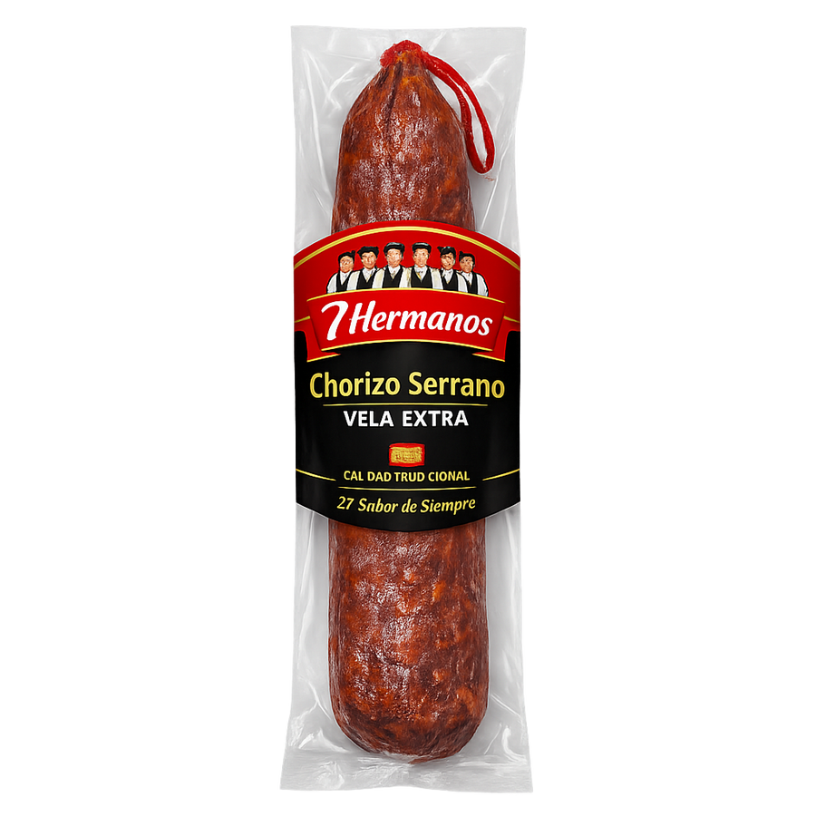 Chorizo Serrano Vela Extra, 7 hermanos