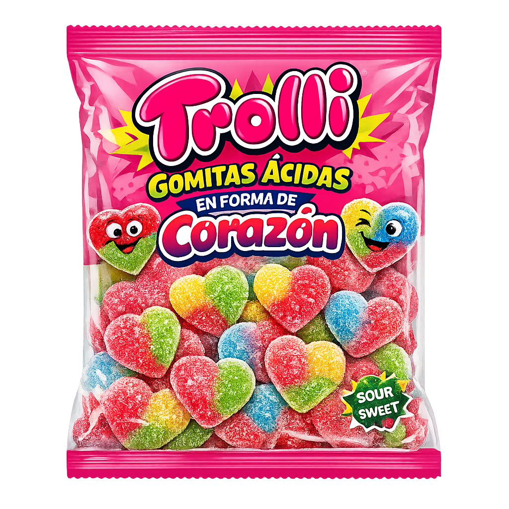 Gomitas Ácidas En Forma De Corazón Trolli