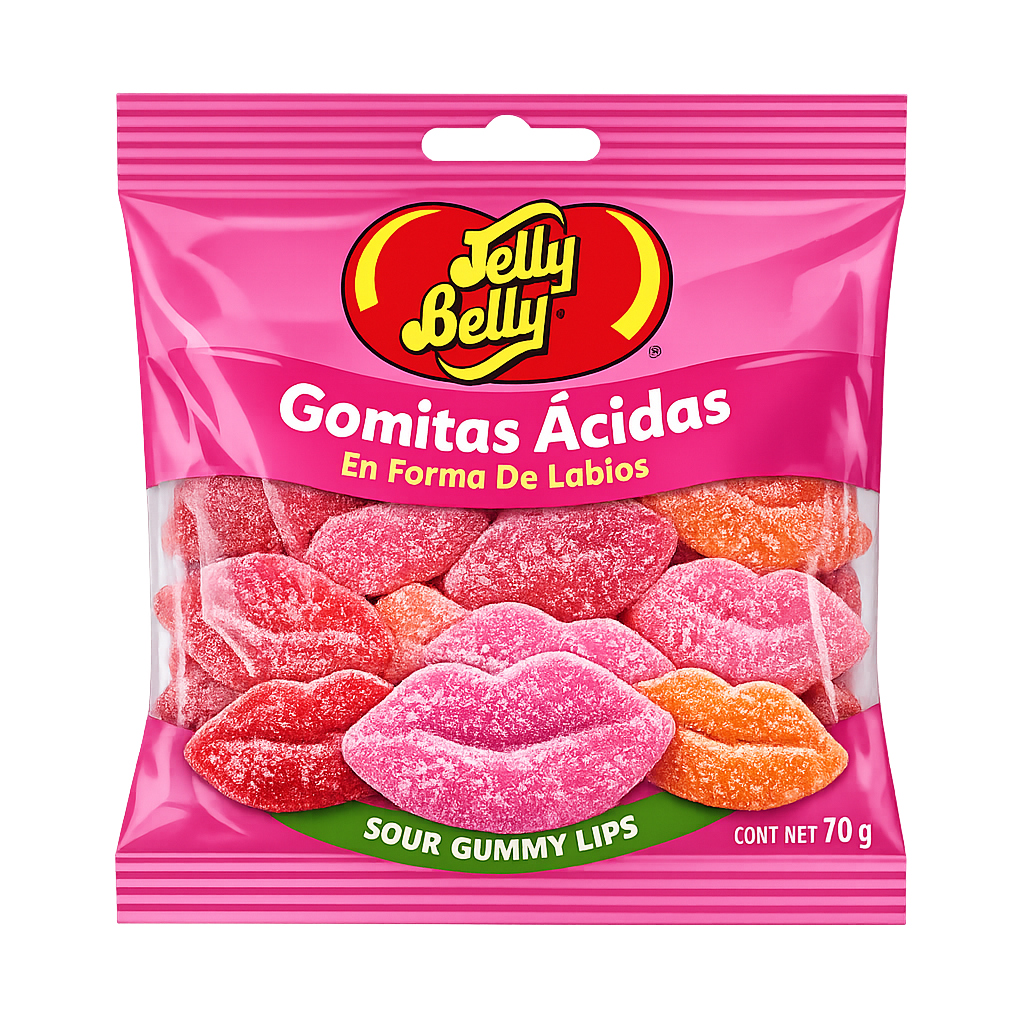Gomitas Ácidas En Forma De Labios Jelly Belly