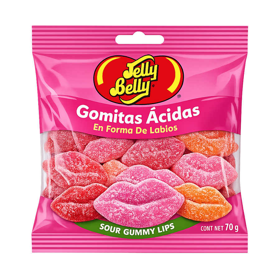 Gomitas Ácidas En Forma De Labios Jelly Belly
