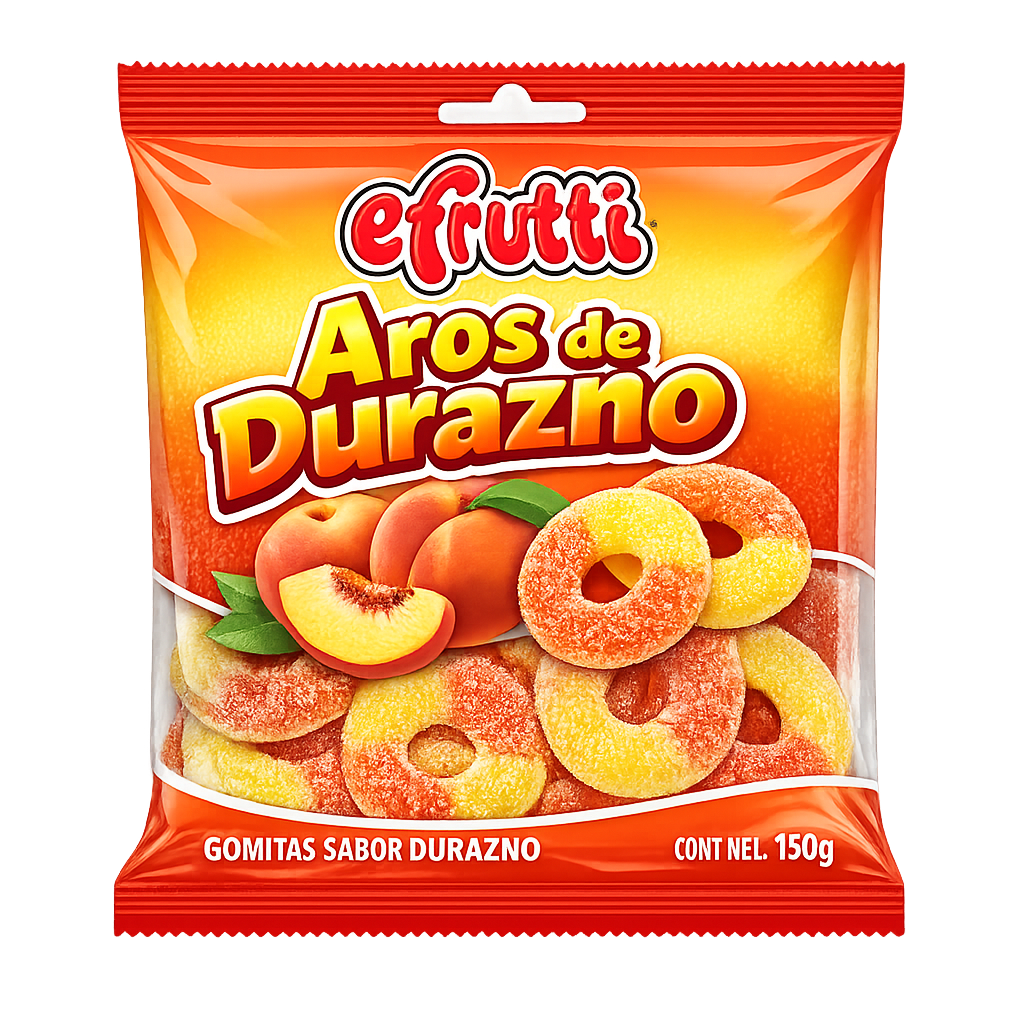 Gomitas Aros De Durazno Efrutti