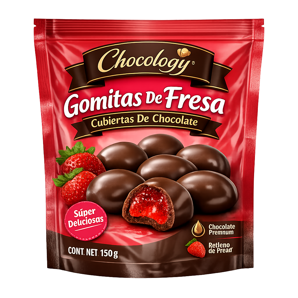 Gomitas De Fresa Cubiertas De Chocolate Chocology