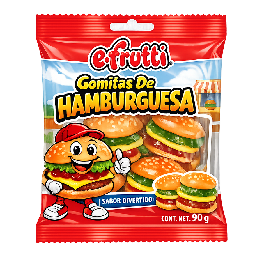 Gomitas De Hamburguesa E-Frutti