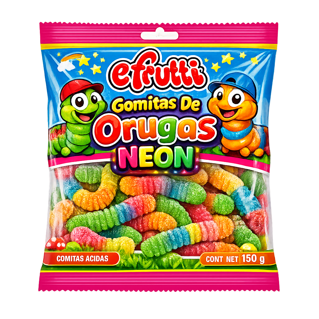 Gomitas De Orugas Neon Efrutti