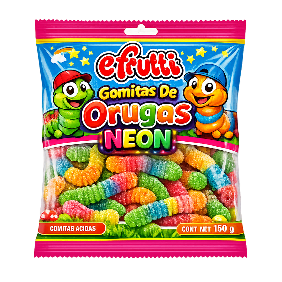 Gomitas De Orugas Neon Efrutti