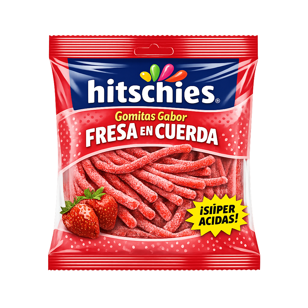 Gomitas Sabor Fresa En Cuerda Hitschies