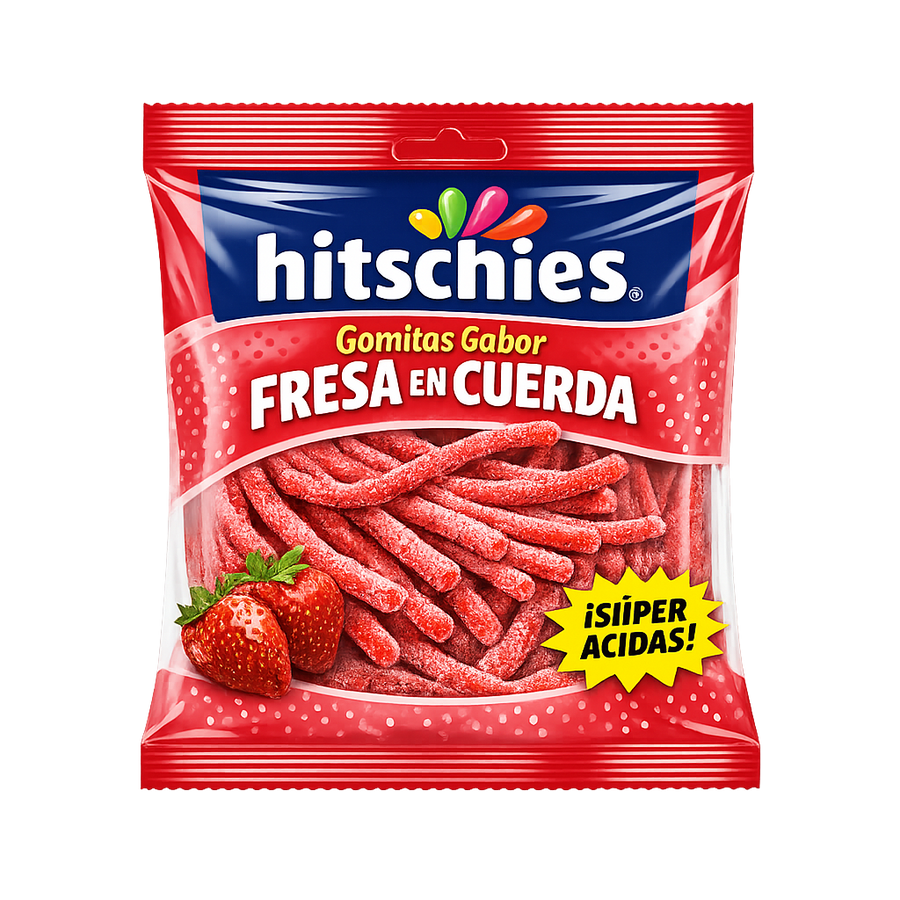Gomitas Sabor Fresa En Cuerda Hitschies