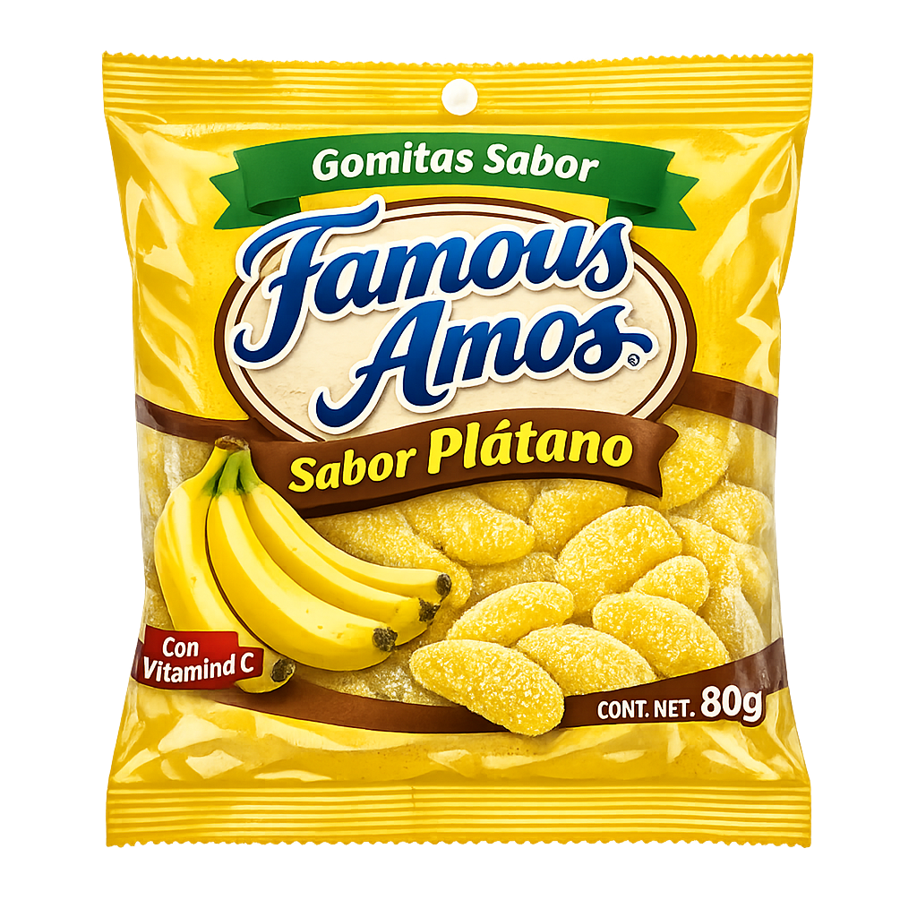 Gomitas Sabor Plátano Famous Amos