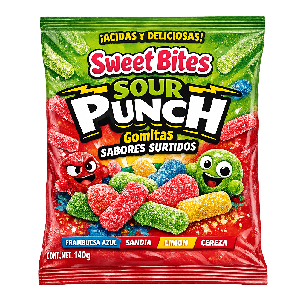 Gomitas Sabores Surtidos Sweet Bites Sour Punch