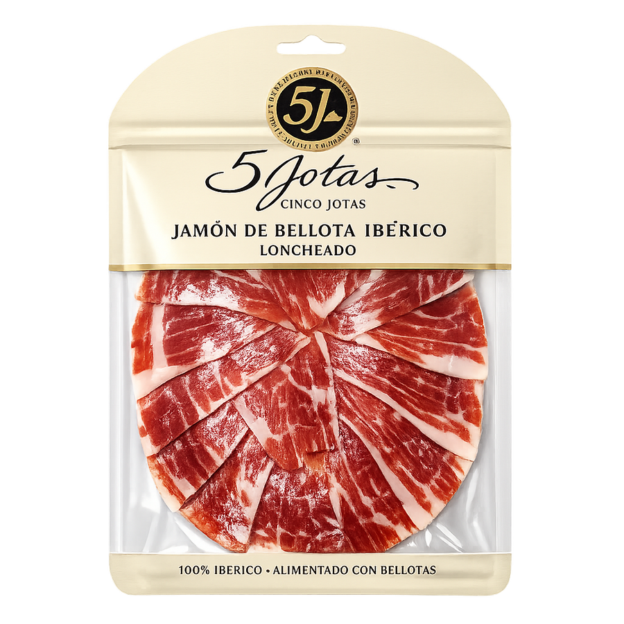 Jamón de Bellota Ibérico Loncheado, 5 Jotas