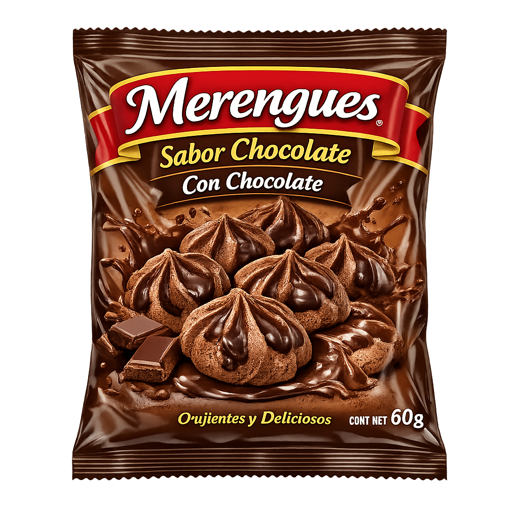 Merengues Sabor Chocolate Con Chocolate