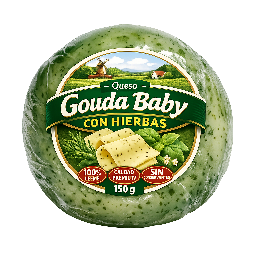 Queso Gouda Baby con hierbas