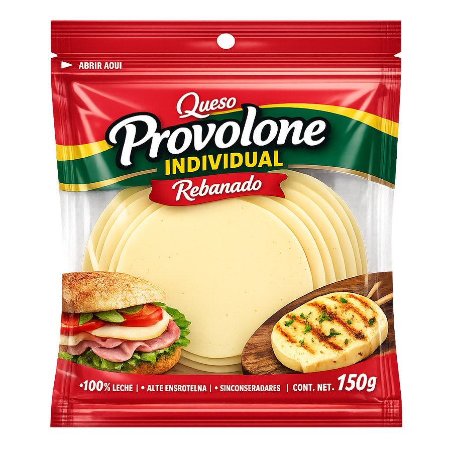 Queso Provolone Individual Rebanado
