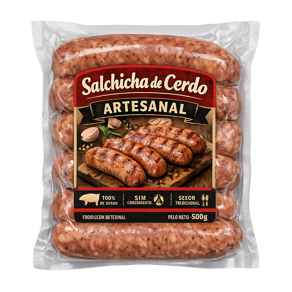 Salchicha de cerdo artesanal