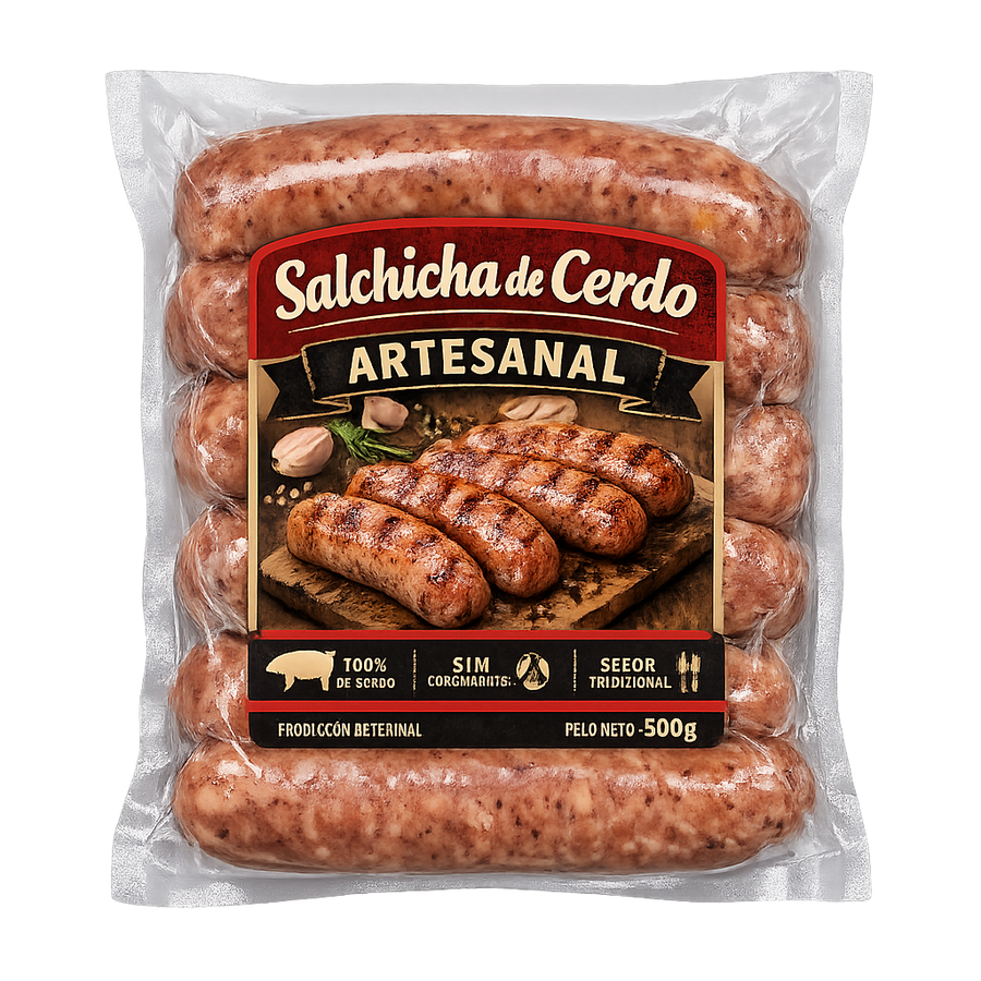 Salchicha de cerdo artesanal