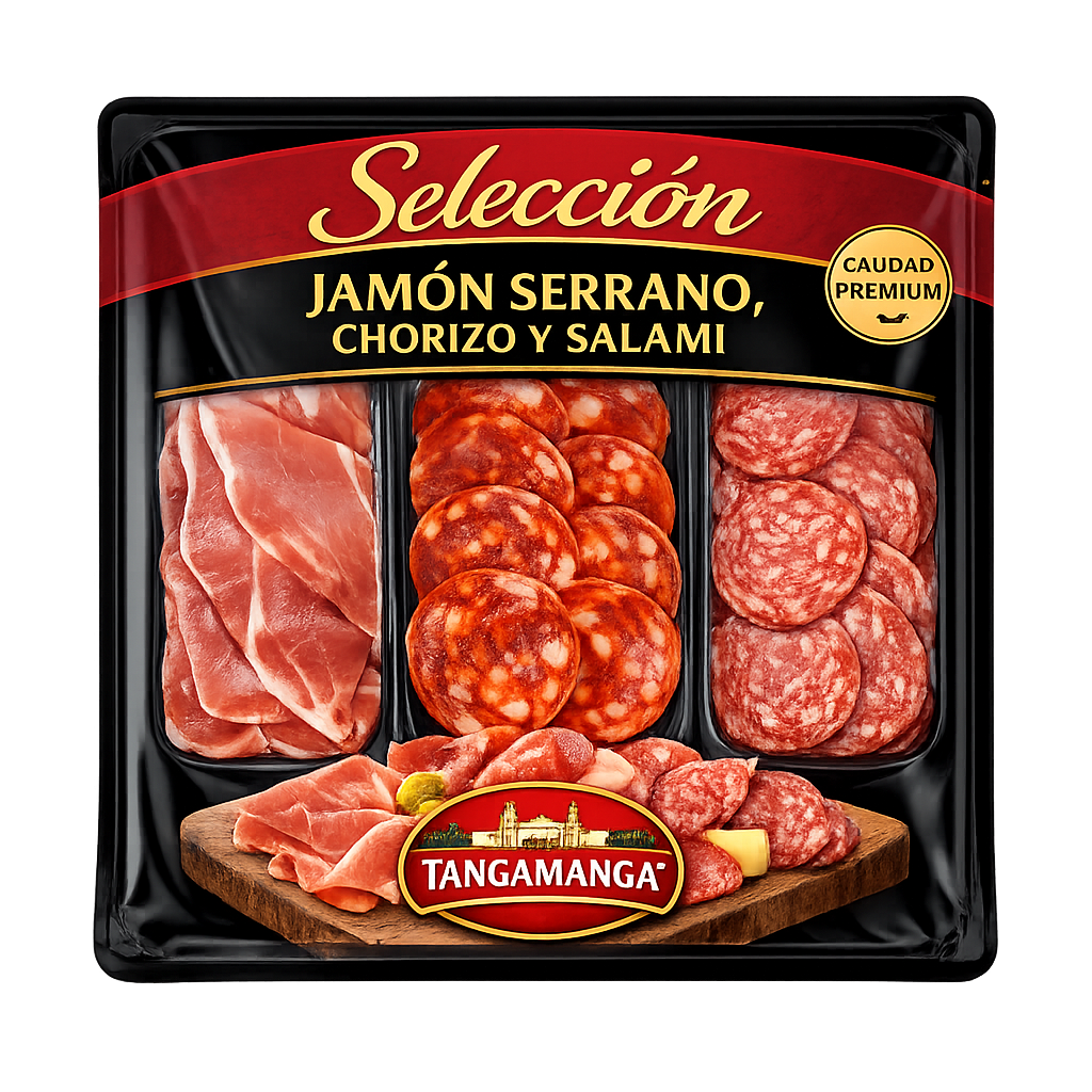 Selección Jamón Serrano, Chorizo y Salami, Tangamanga