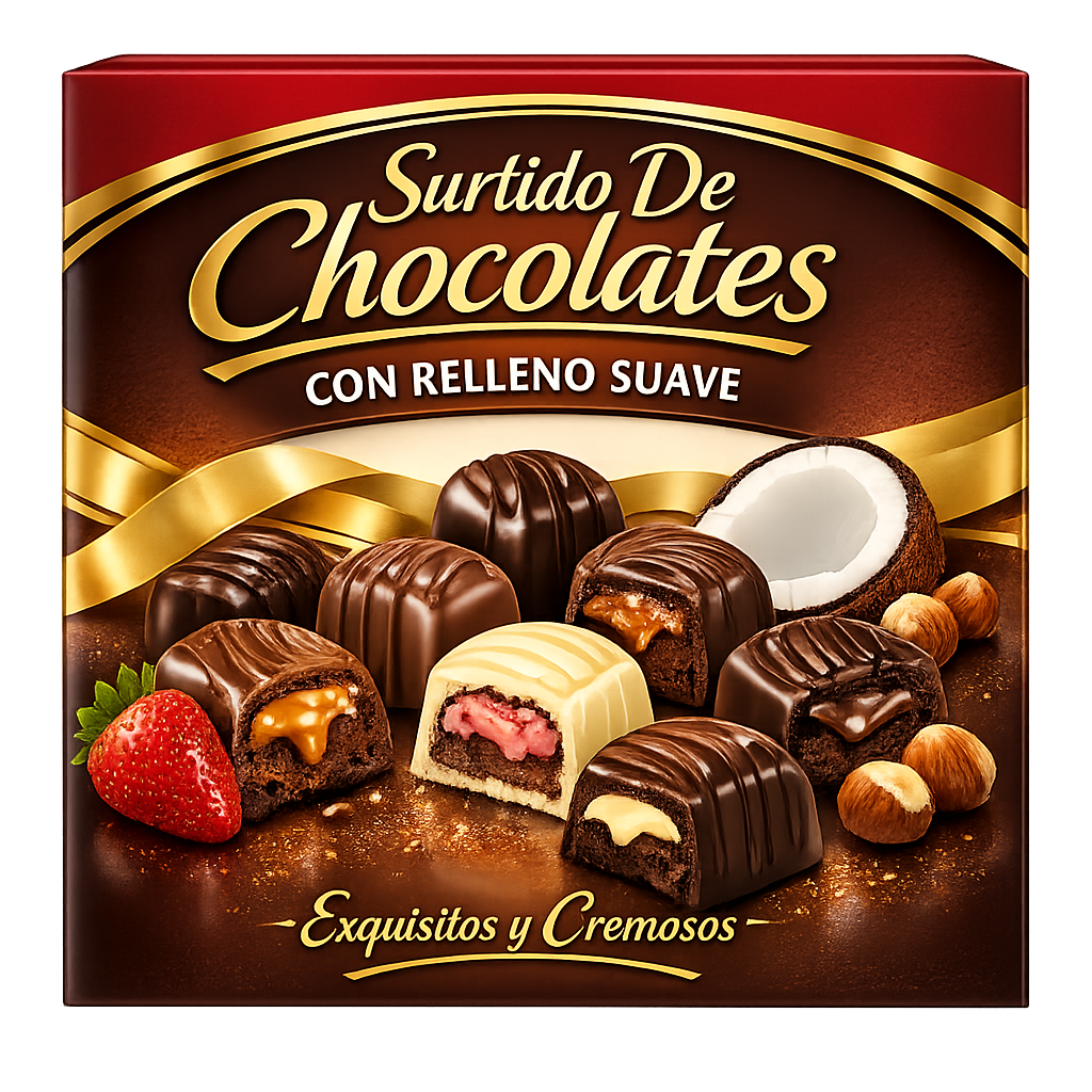 Surtido De Chocolates Con Relleno Suave
