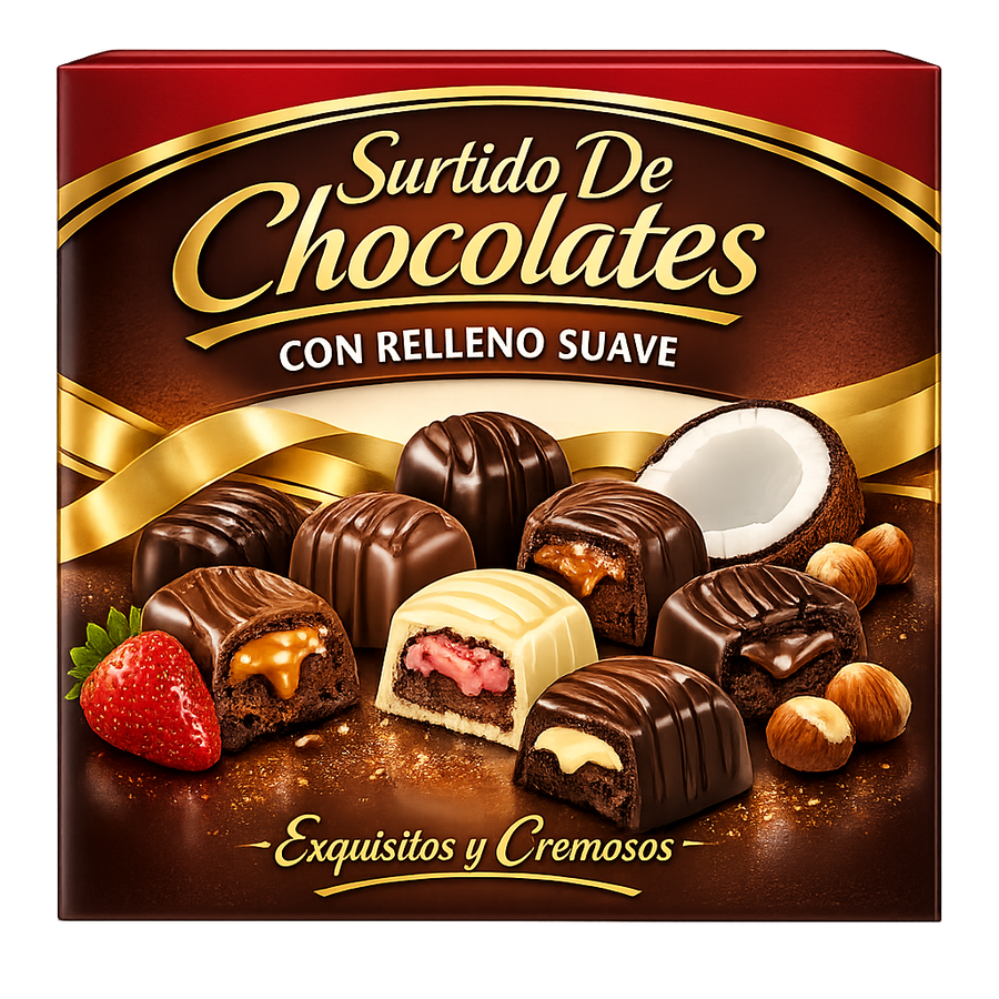 Surtido De Chocolates Con Relleno Suave
