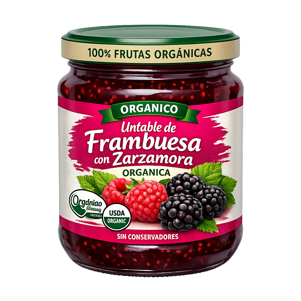Untable de Frambuesa con Zarzamora Orgánica