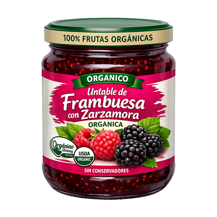 Untable de Frambuesa con Zarzamora Orgánica