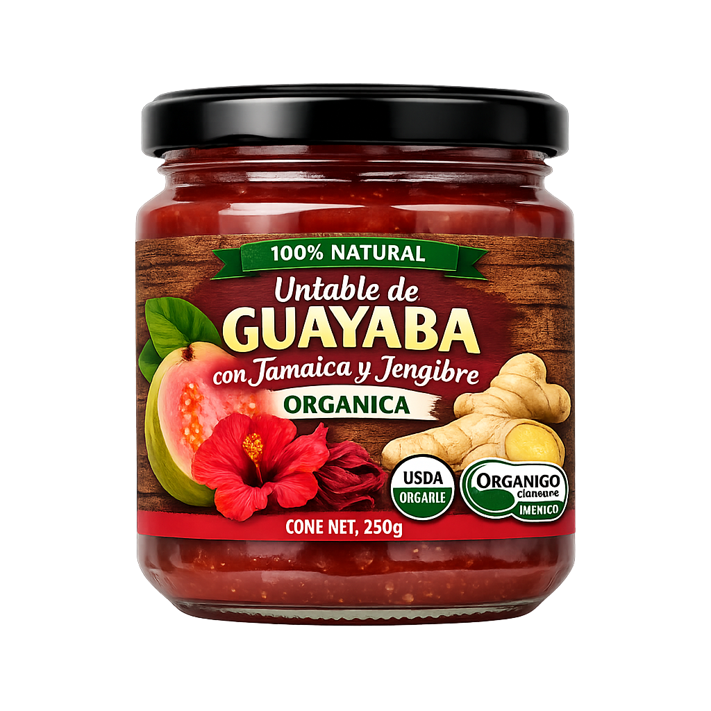 Untable de Guayaba con Jamaica y Jengibre Orgánica
