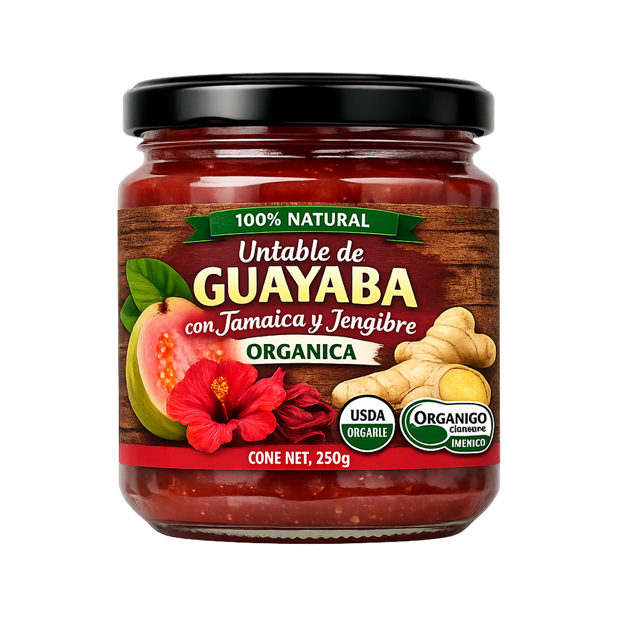 Untable de Guayaba con Jamaica y Jengibre Orgánica